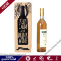 Wholesale Customised Square Bottom Elegant Grocery Carry Packing Luxury Wine Bottle Gift High-End Wine Tote Paper Bags with Handles